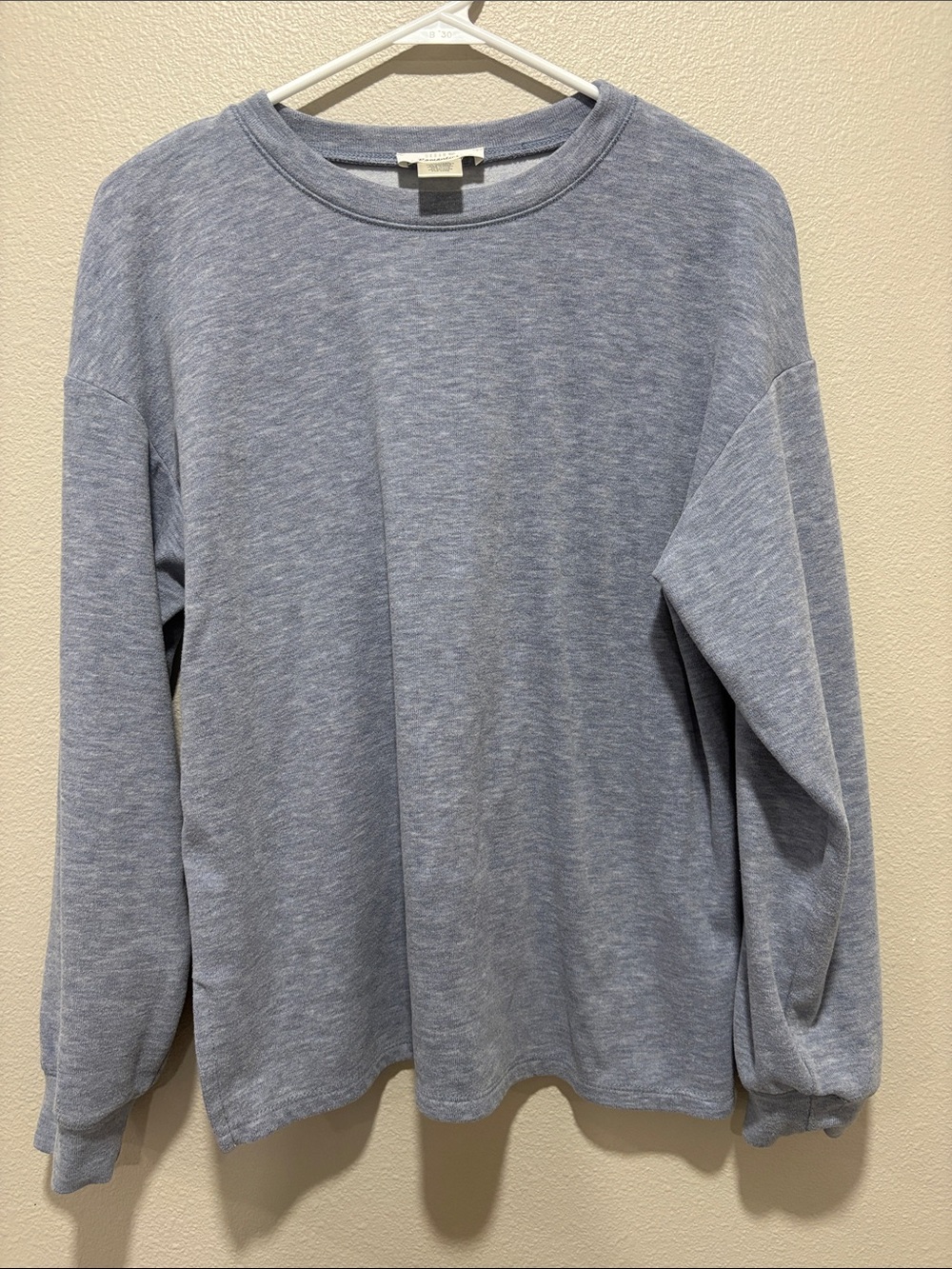 URBAN Romantics Heather Slate Blue Crewneck Sweater